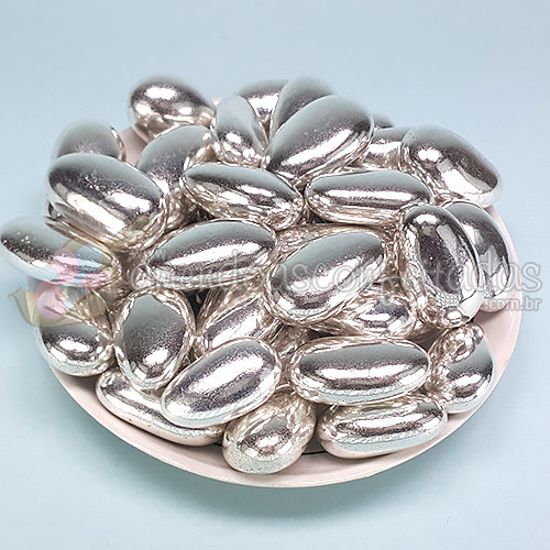 amêndoas confeitadas prata