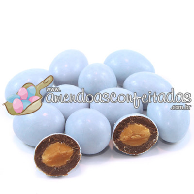 Amendoas Confeitadas Azul com Chocolate