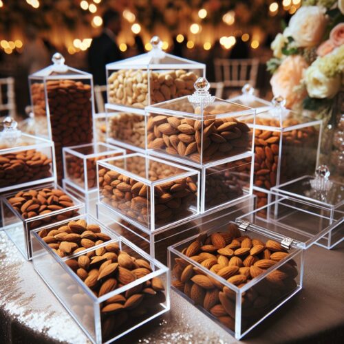 Caixinhas De Acrílico Para Amêndoas: Praticidade e Estilo Para Eventos