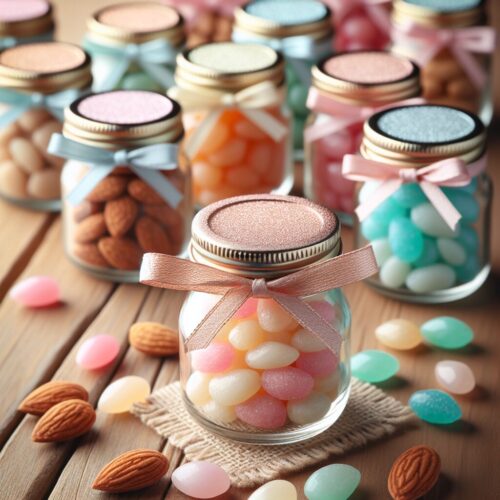 Mini Potes Com Amêndoas Confeitas: Uma Delícia Prática Para Presentear